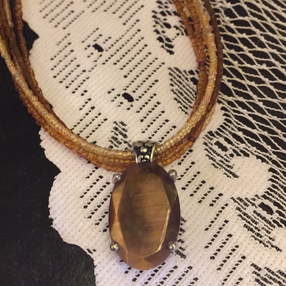 Beaded topaz Necklace
